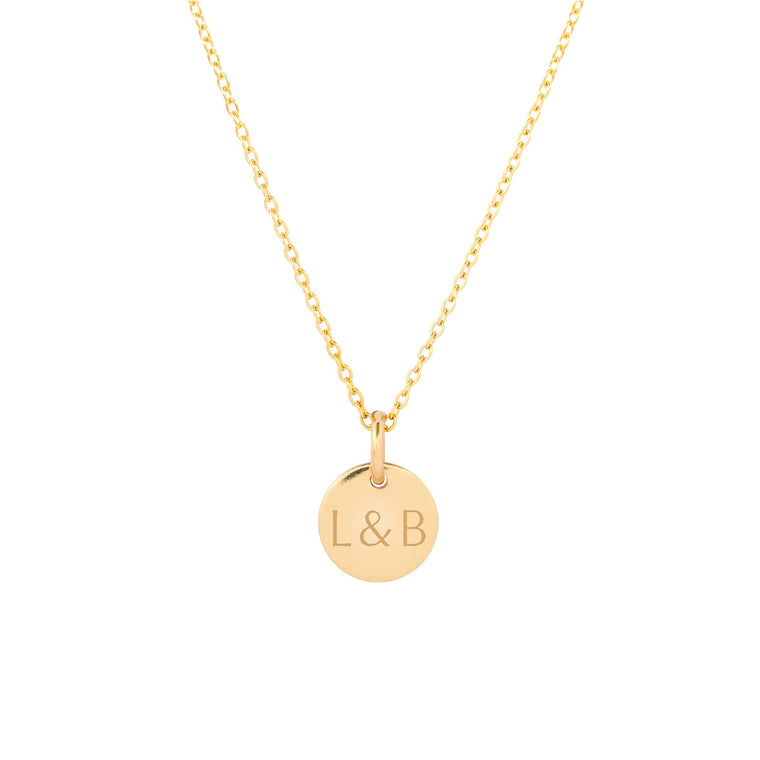 Gold initials necklace 