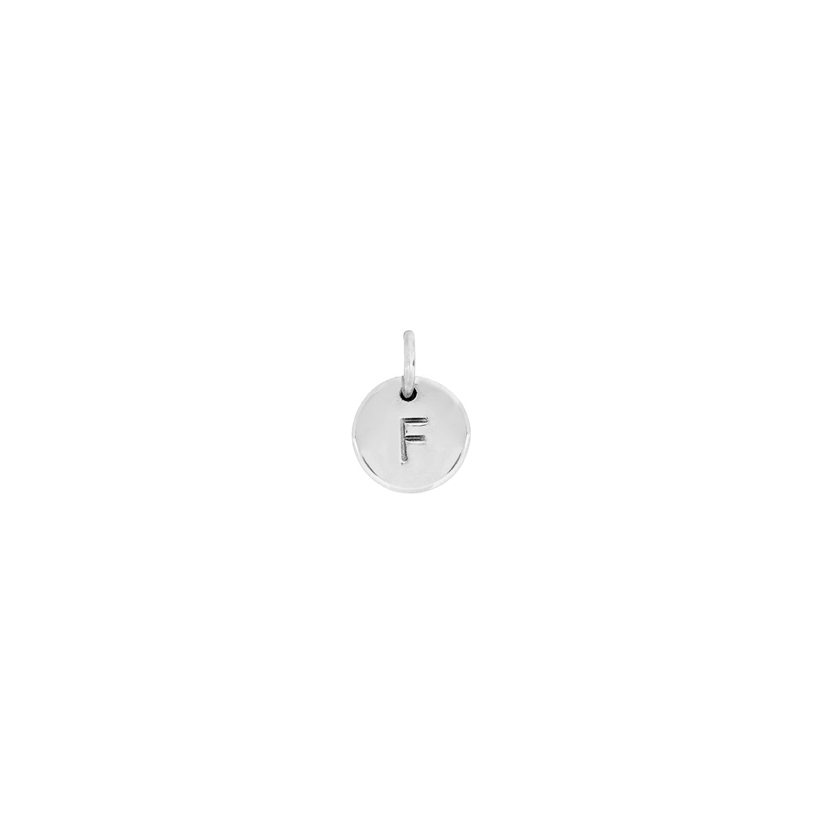 2 small letter disc sterling silver