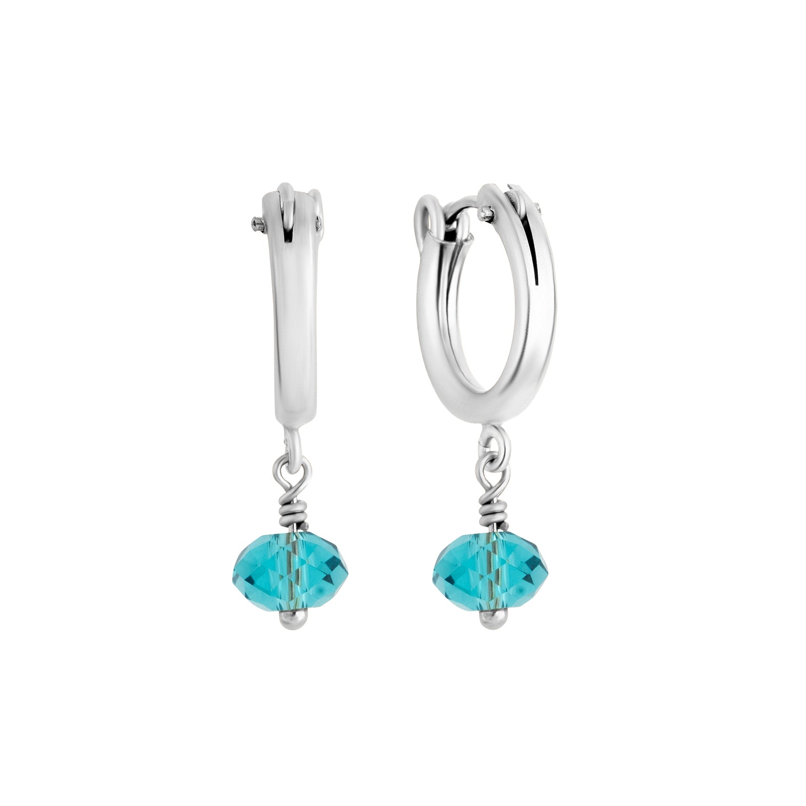december birthstone hoop earrings silver 