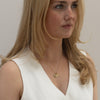 gold family initial necklace 