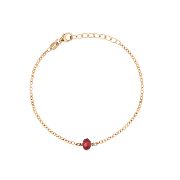 january birthstone bracelet with garnet crystal 