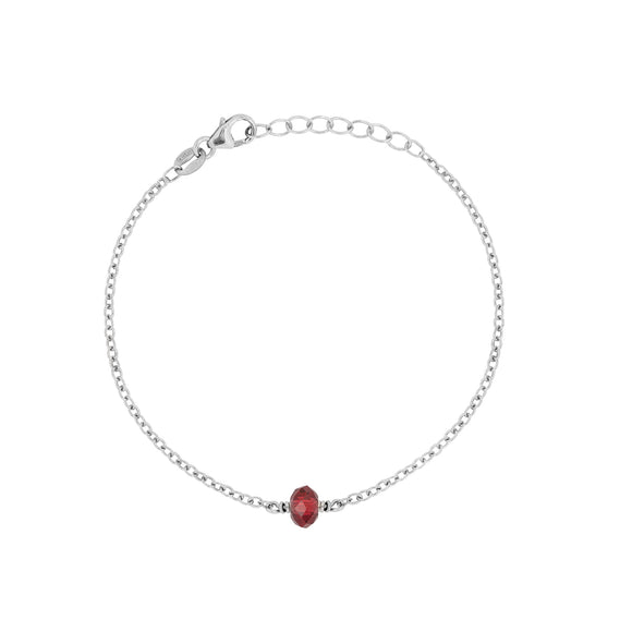 January birthstone bracelet silver 