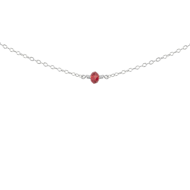 january birthstone necklace silver 