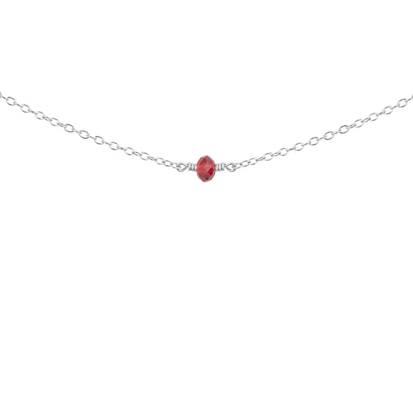 january birthstone necklace silver 