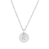 medium silver initial necklace. lulu and belle