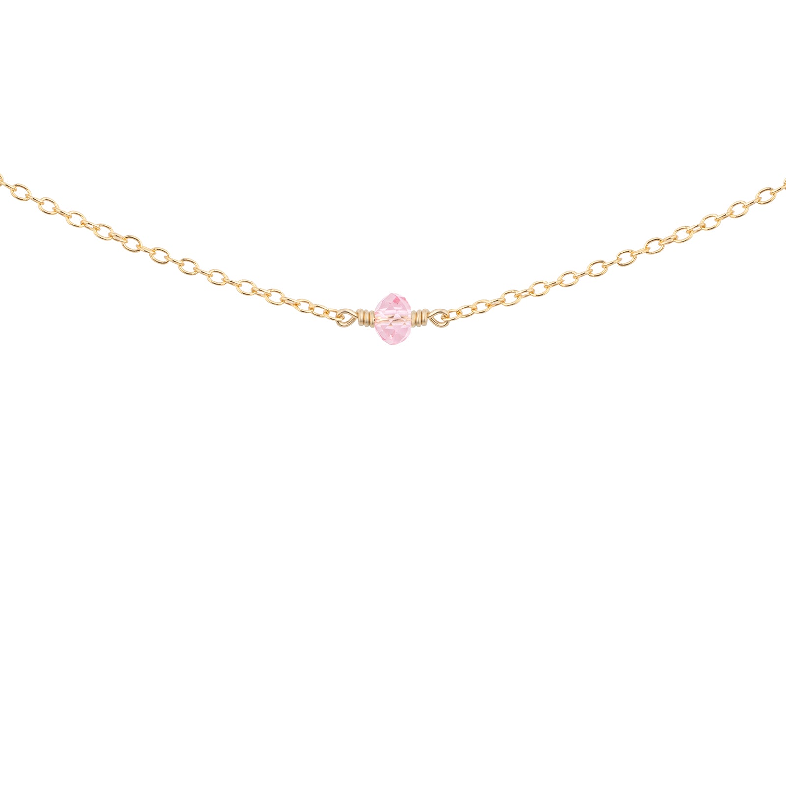 October birthstone necklace in gold filled 