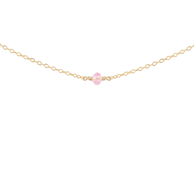 October birthstone necklace in gold filled 