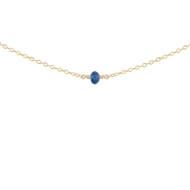 September birthstone necklace gold 