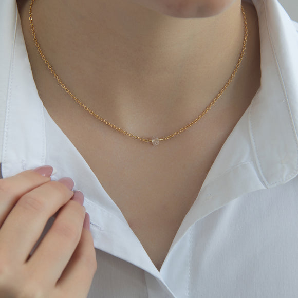 april birthstone necklace with crystal 