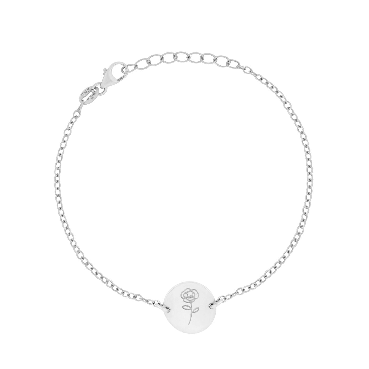 birthflower bracelet silver 