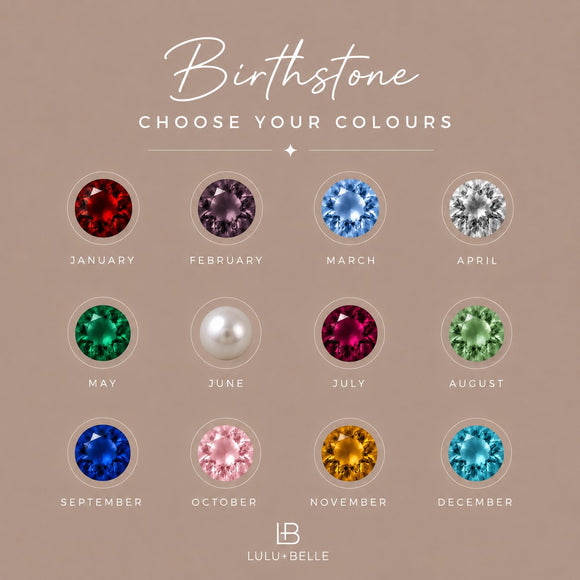 family birthstone necklace silver with three birthstones 