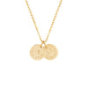 engraved gold date and initial necklace 