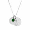 Silver Personalised Name Necklace + Birthstone