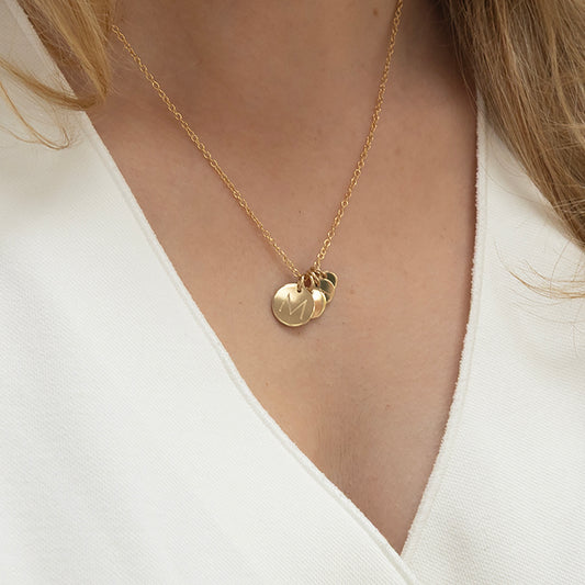 gold initial family necklace lulu and belle 