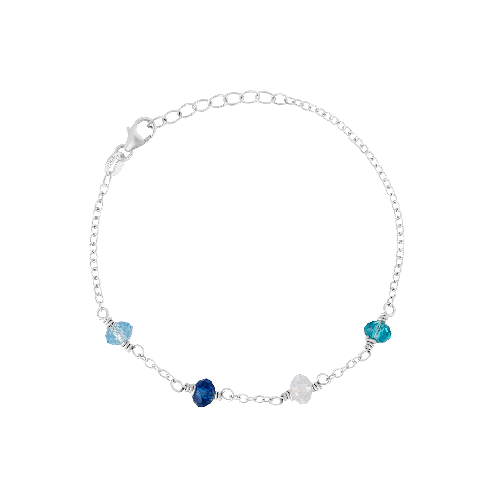 Family Birthstone Bracelet Silver | 4 Birthstones