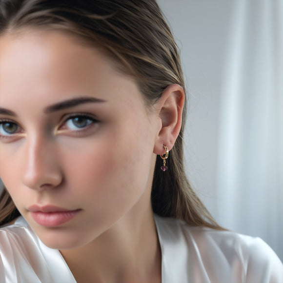 february birthstone hoop earrings 