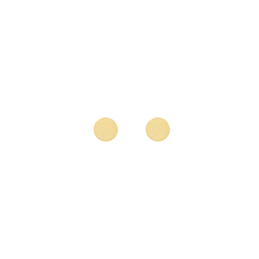 Gold Disc Studs - Lulu + Belle Jewellery