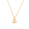 gold heart initial necklace engraved 
