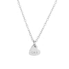 silver heart initial necklace engraved 