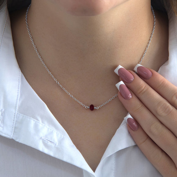 july birthstone necklace sterling silver 