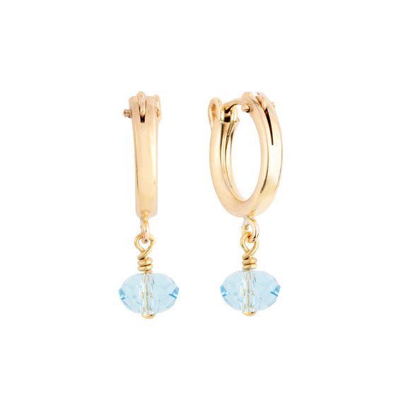 march birthstone hoop earrings gold 
