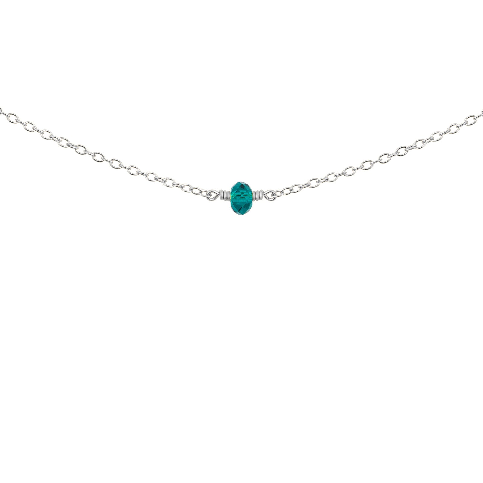 may birthstone necklace silver 