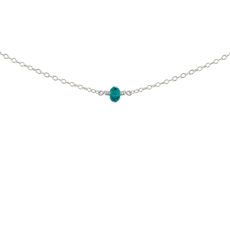 may birthstone necklace silver 
