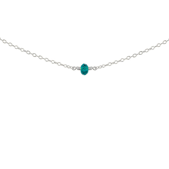 may birthstone necklace silver 