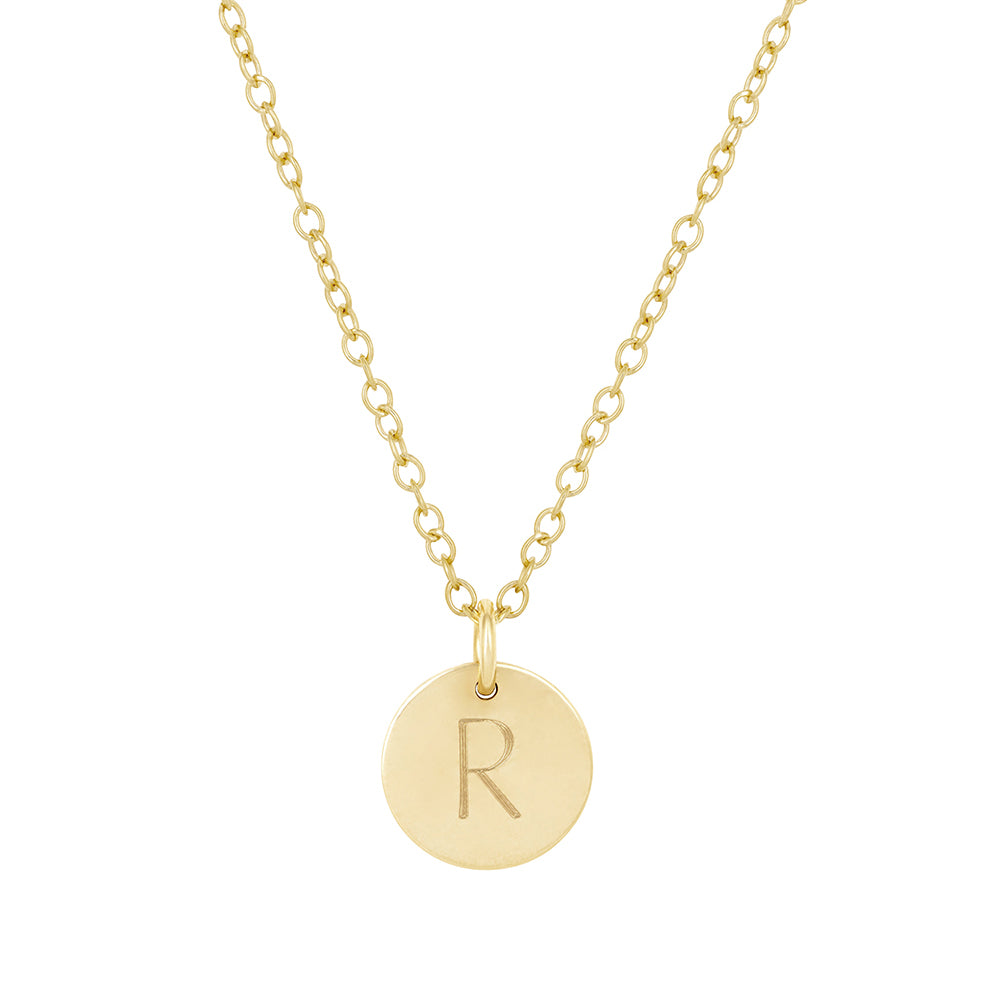 medium gold initial necklace 