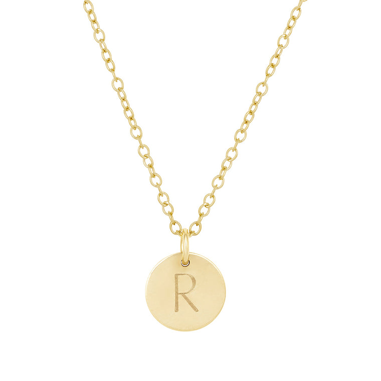 medium gold initial necklace 