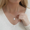 medium silver initial necklace. lulu and belle