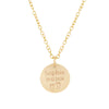New Baby Name Necklace with Date + Baby Feet Gold