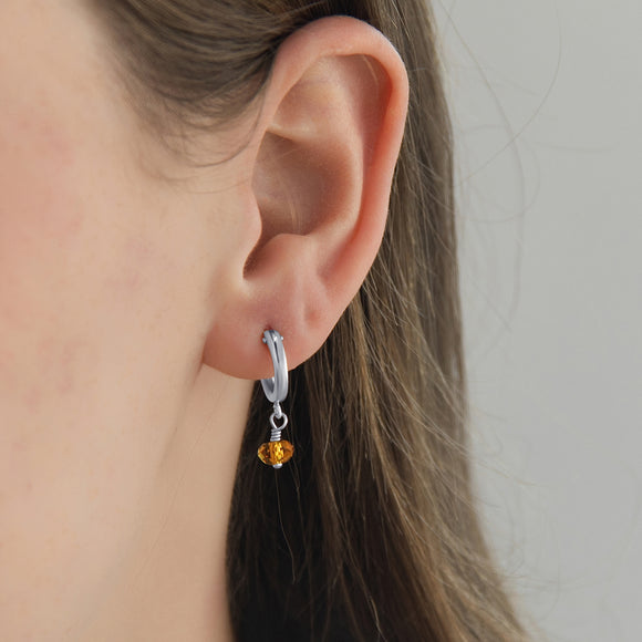 November birthstone hoop earrings silver 