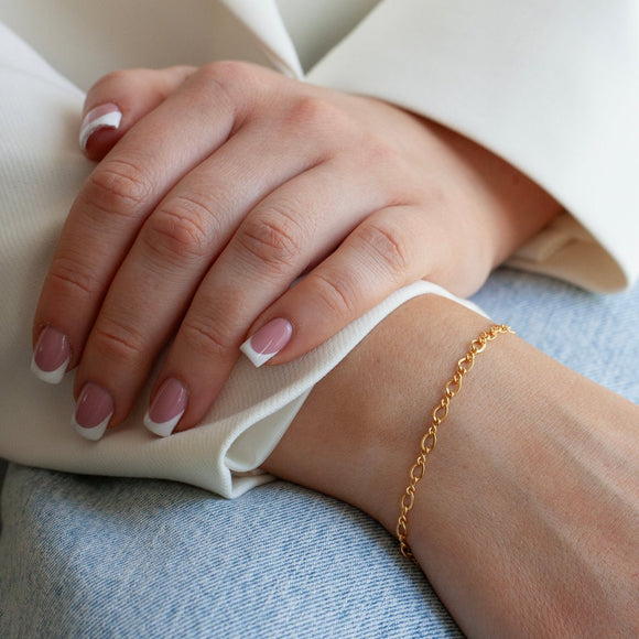 Rolled Gold Figure 8 Bracelet - Lulu + Belle Jewellery