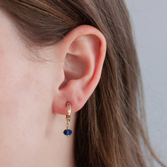 september birthstone hoop earrings sapphire 