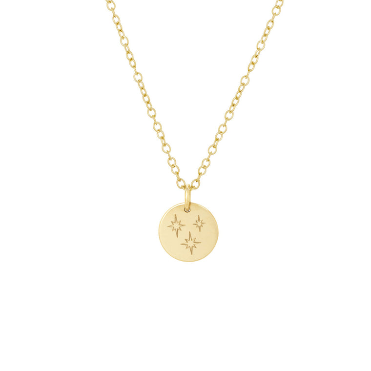trio of stars pendant gold. lulu and belle