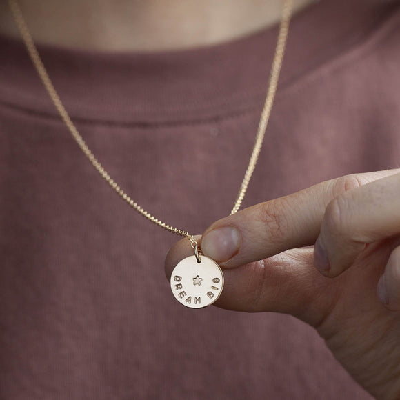 Affirmation personalised necklace gold - Lulu + Belle Jewellery