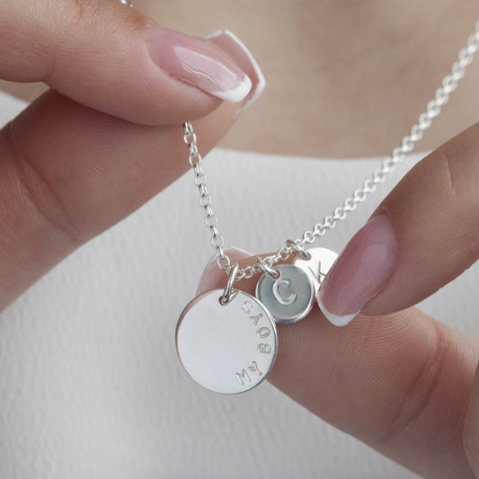 Personalised necklace with initials silver
