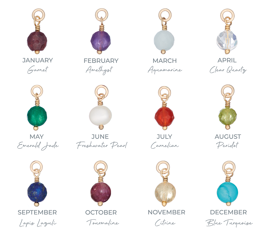 Leafy Birthstone Earrings Silver