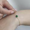Gold Initial Bracelet with Birthstone