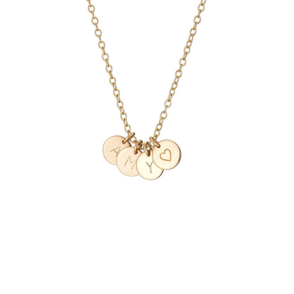 Add one 8 mm gold disc - Lulu + Belle Jewellery