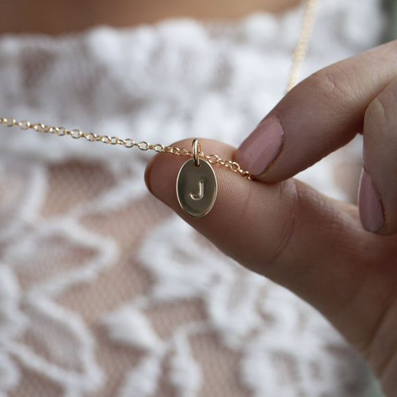 Add one oval letter pendant - Lulu + Belle Jewellery