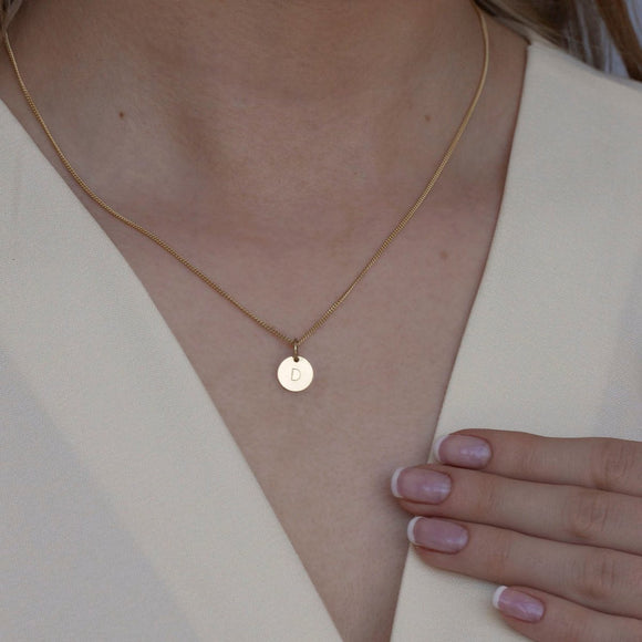 Dainty 9kt Solid Gold Initial Necklace - Lulu + Belle Jewellery