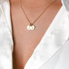Dainty 9kt Solid Gold Initials Necklace in Script - Lulu + Belle Jewellery