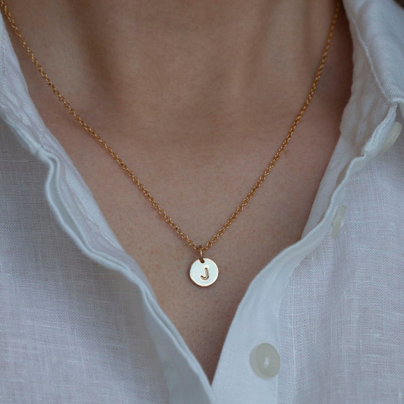 Dainty Gold Initial Necklace - Lulu + Belle Jewellery