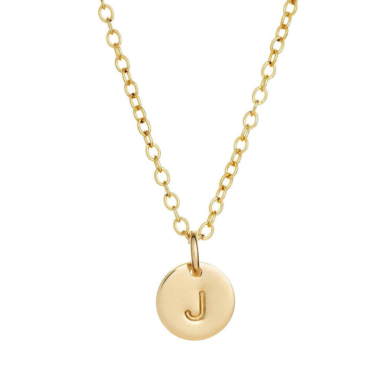 Dainty Gold Initial Necklace - Lulu + Belle Jewellery