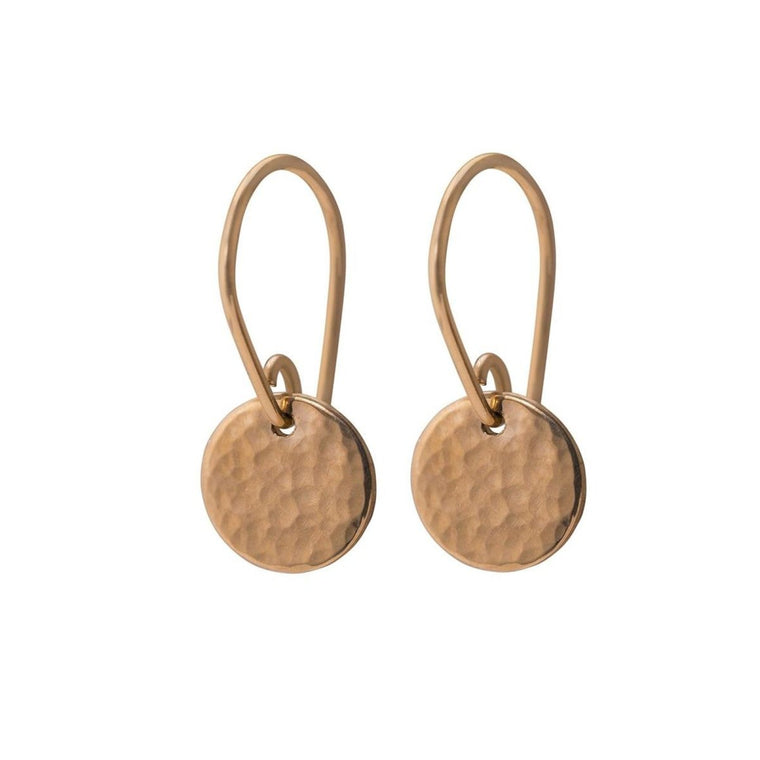 Dainty Hammered Disc Earrings in Gold - Lulu + Belle Jewellery