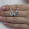 Dainty Sterling Silver Initials Necklace Two or More Discs - Lulu + Belle Jewellery