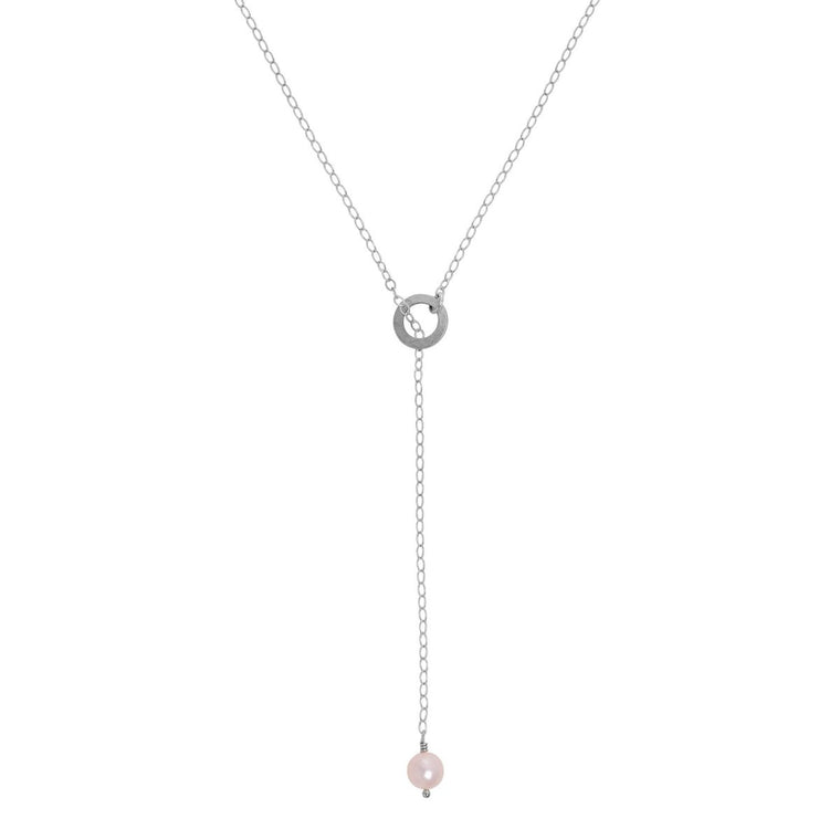 Freshwater Pearl Lariat Silver - Lulu + Belle Jewellery