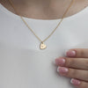 Gold birthstone necklace with heart initial - Lulu + Belle Jewellery